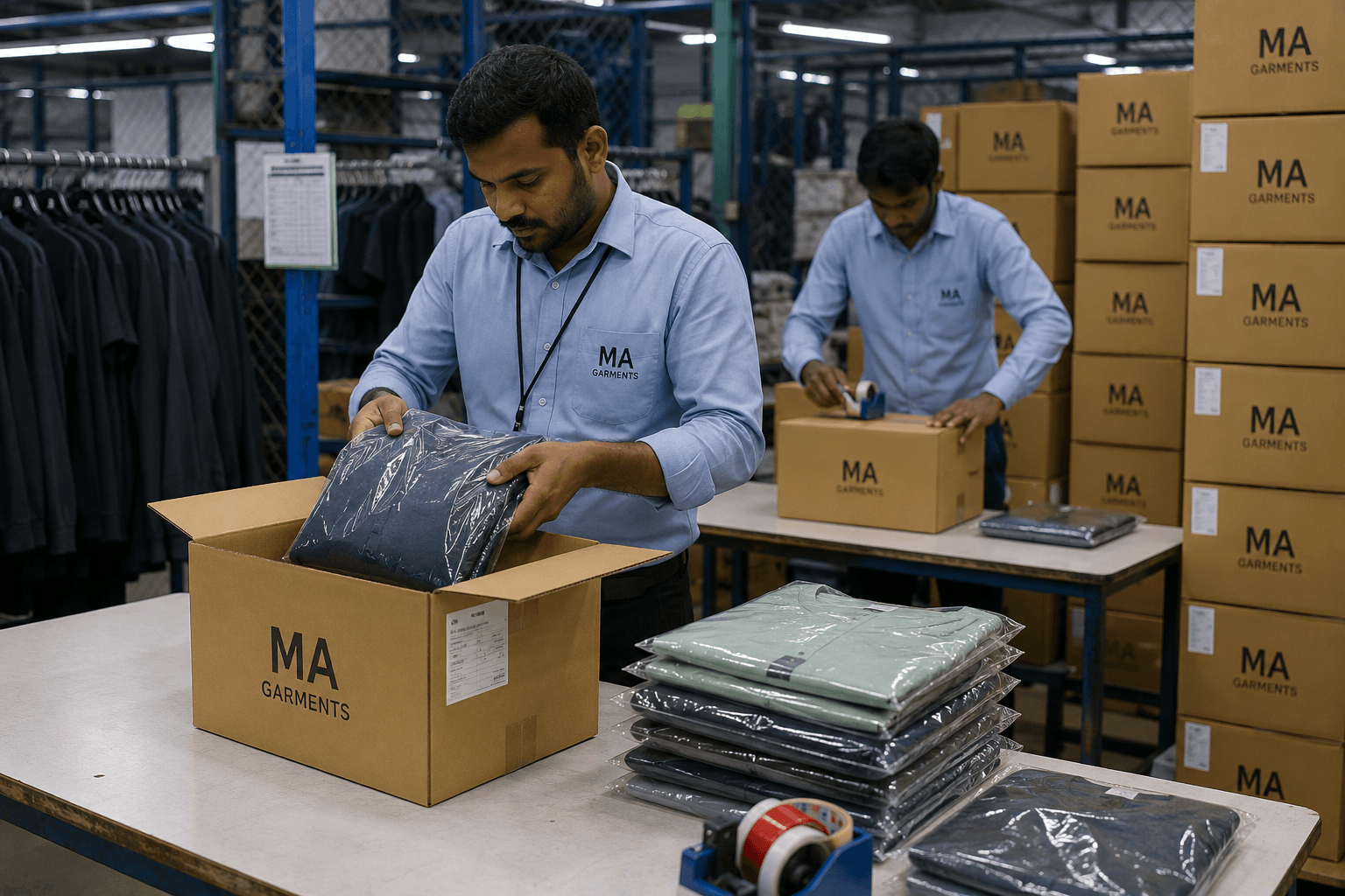 Finishing, Packing & Shipment, M.A Garments process
